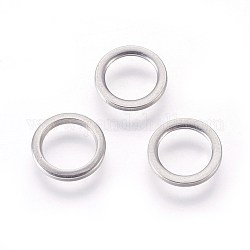 304 Stainless Steel Linking Rings, Ring, Stainless Steel Color, 8x1mm
