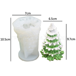 Weihnachtsnadelbaum diy kerze silikonformen, zur Herstellung von Duftkerzen, weiß, 7x10.5 cm