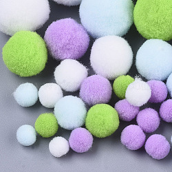 DIY-Puppe Handwerk Polyester hochelastische Pompon Ball, Runde, Mischfarbe, 7~29 mm