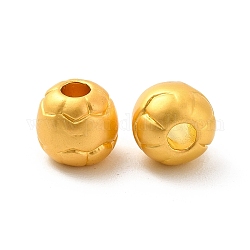 Gestell Legierung Perlen, Bleifrei und Cadmiumfrei und Nickel frei, Runde, mattgoldene Farbe, 7 mm, Bohrung: 2.5 mm