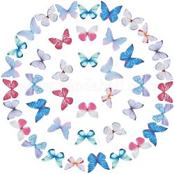 Arricraft 100 Stück Organza Schmetterling, Flügel bezaubert, Stoffschmuck für Bastelhaarzubehör Wohnaccessoires, Mischfarbe