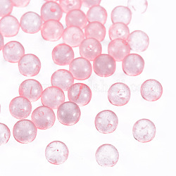 Прозрачные акриловые бусины, без отверстия , круглые, розовые, 3.5 мм, Около 17000 шт / 500 г