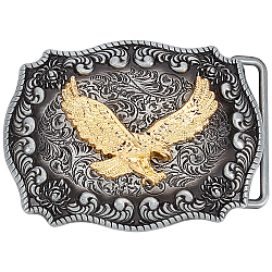 GORGECRAFT Vintage Belt Buckles for Men Simple Heavy Duty Alloy Reversible Replacement Western Cowboy Belt Buckle with Hawk Pattern Design for Man and Women All Belts