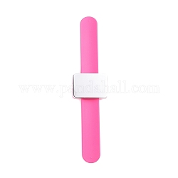Bracelet magnétique en silicone, pour tenir des épingles à cheveux et des pinces métalliques, rose foncé, 9-1/2 pouce (24 cm), 28mm