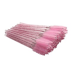 Cepillo de cejas desechable de nailon, varitas de rímel, suministros de maquillaje, rosa perla, 97 cm