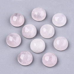 Природного розового кварца кабошонов, полукруглые / купольные, 8x3~4 мм