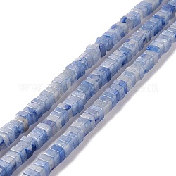 Природные голубые авантюрин бисером пряди, кубические, 6x6x1.5~3 мм, отверстие : 1.4 мм, около 112~114 шт / нитка, 14.96~15.16 дюйм (38~38.5 см)