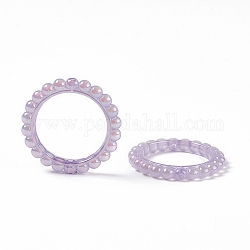 Cadres de perles acryliques opaques de placage uv, Bague fleur, chardon, 42.5x43x5.5mm, Trou: 2.5mm, diamètre intérieur: 31 mm