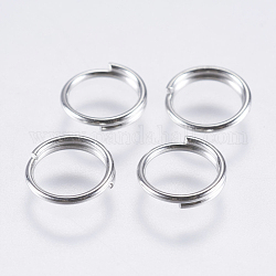 304 из нержавеющей стали разрезные кольца, кольца с двойной петлей, цвет нержавеющей стали, 7x0.7 мм, внутренний диаметр: 5 мм, одножильный: 0.7 мм
