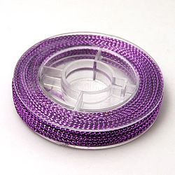 Braided Non-Elastic Beading Thread, Metallic Thread, Embroidery Thread, Dark Orchid, 0.6mm, about 10.93 yards(10m)/roll