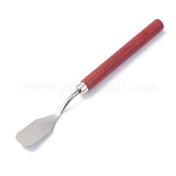 Raschietto in acciaio inossidabile, coltello raschiaolio, strumento di disegno raschiante, con gambo in legno, maniglia di colore casuale, 17x1.75x1cm
