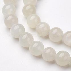 Natural White Moonstone Bead Strands, Dyed, Round, 6mm, Hole: 1mm, about 64pcs/strand, 15.5 inch