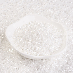 Toho semi di perline giapponesi, 11/0, esagono a due tagli, (121) bianco lucido opaco, 2x2mm, Foro: 0.6 mm, circa 44000pcs/libbra