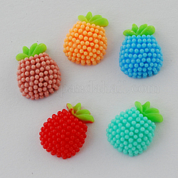 Resin Cabochons, Fruit, Mixed Color, 13x10x5mm