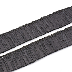 Guarnizione frangia di nappa di carta, nero, 27~29mm, circa 25 m / borsa
