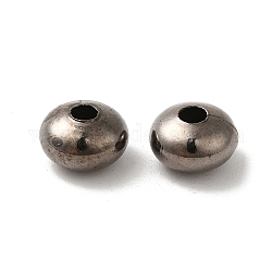Eisen Zwischenperlen, Rondell, Metallgrau, 8x5 mm, Bohrung: 2 mm