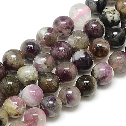 Chapelets de perles en tourmaline naturelle, ronde, 5x4.5mm, Trou: 1mm, Environ 83 pcs/chapelet, 15.5 pouce