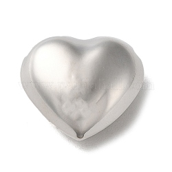 Perles de placage en laiton, Plaqué longue durée, sans cadmium et sans plomb, cœur, platine, 23.5x25.5x12.5mm, Trou: 2.7mm