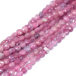 Natürliche rosa Turmalin Perlen Stränge, facettiert, Flachrund, 3.5x1.5~2 mm, Bohrung: 0.6 mm, ca. 116 Stk. / Strang, 15.35~15.51 Zoll (39~39.4 cm)