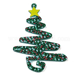 Акриловые большие подвески на рождественскую тематику, звезда, 56x42.5x2 мм, отверстие : 1.6 мм