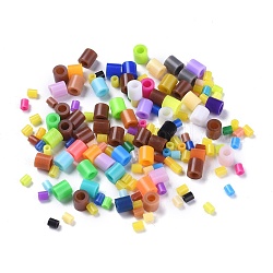 Pe perline fai da te Melty fondono perline ricariche, tubo, colore misto, 3~5x2~5mm, Foro: 1~2 mm