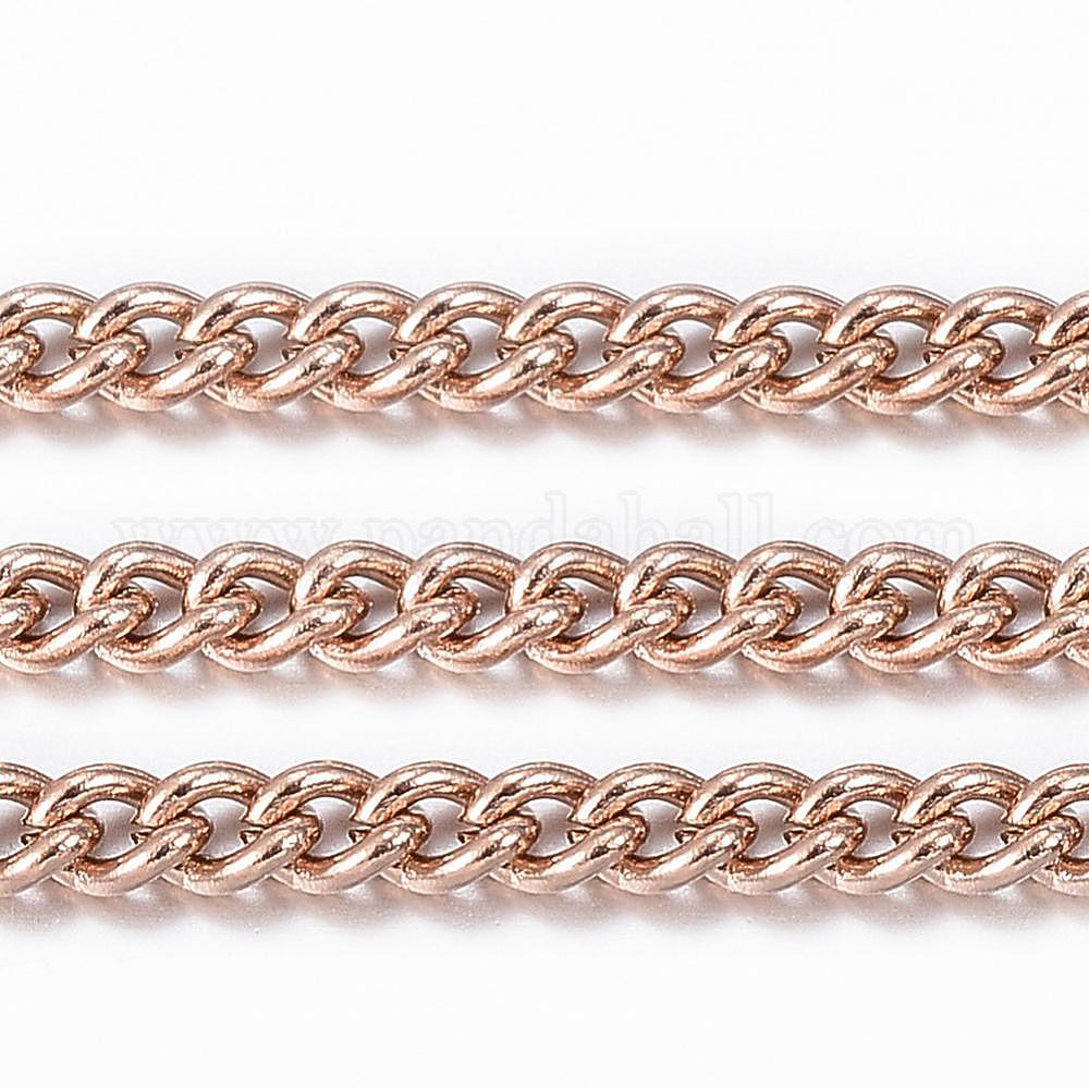 Chaîne à Trombone Acier Inoxydable 10m SUNNYCLUE - Rouleau Avec Fermoirs Et Anneaux Pour Bijoux