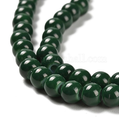 Окрашенные стеклянные бусины  DGLA-S071-6mm-19-1