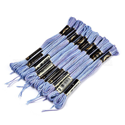 10 моток двухслойной полиэфирной нити для вышивания&nbsp;OCOR-K006-A69-1