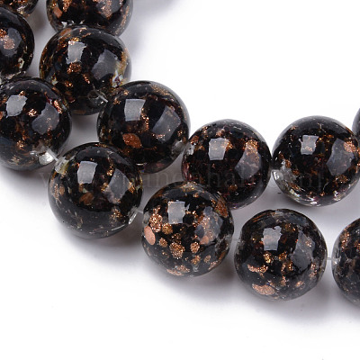 Бусины ручной работы бусины золотого песка LAMP-S194-008C-09-1