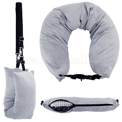 Samt mit Polyester-Reisekissenbezug&nbsp;AJEW-WH20006-66E-1