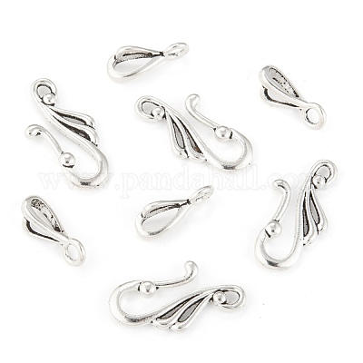 20 Sets Tibetan Silver Alloy Hook and Eye Clasps Wing Antique Closure Craft 25mm 