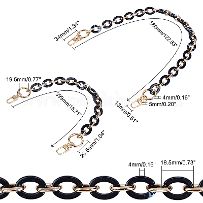 Shop WADORN 2Pcs 2 Style Aluminum & Iron Bag Curb Chains for Jewelry Making  - PandaHall Selected