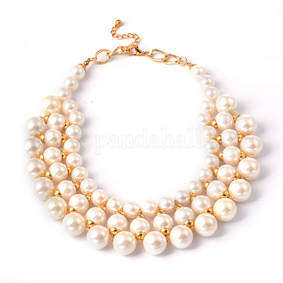 Wholesale Women's Imitation Acrylic Pearl Beaded Necklaces - Pandahall.com