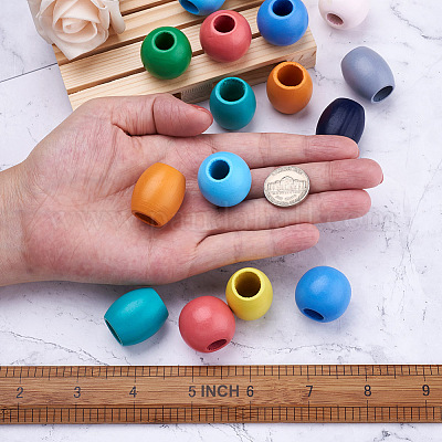 Wholesale Craftdady 100Pcs 2 Styles Wooden Beads 