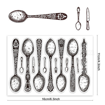 Wholesale CRASPIRE Retro Spoon Clear Rubber Stamps Reusable Silicone  Transparent Seals Stamp for for Journaling Card Making Friends DIY  Scrapbooking Photo Frame Album Decor 6.3 x 4.3inch 