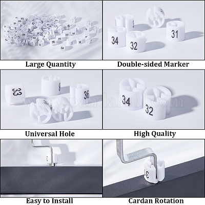 150 шт. 15 стиля пластиковых маркеров размера одежды и брюк&nbsp;KY-CP0001-28A-1