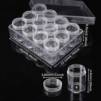 BENECREAT 12PCS 20ml Plastic Bead Jars 4 Colors Screw Lid Bead Storage  Containers with Large Storage Box for Shampo, Body Wash, Lotion and Other  Small Items 