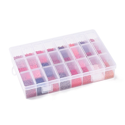 288 г 24-х цветных стеклянных бусин&nbsp;SEED-JQ0005-01B-2mm-1