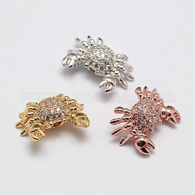 Латунные микро проложить класса AAA кубического циркония бусы ZIRC-P026-06-NR-1