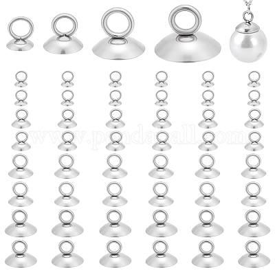 80 шт. 4 стиля 201 нержавеющая сталь бусины колпачки подвески STAS-UN0063-51-1
