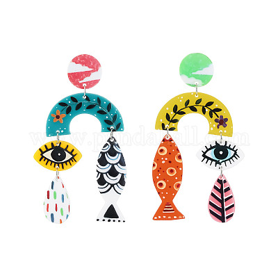 Акриловые болтающиеся серьги стержня&nbsp;FS-WGB75AC-01-1