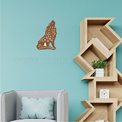 Creatcabin lupo arte da parete in legno decorazione da parete con animali  cartello decorazioni da strega