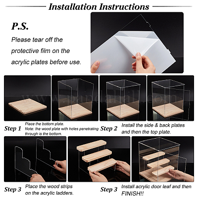 Собранная акриловая модель игрушечной витрины&nbsp;ODIS-WH0029-42-1