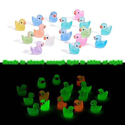 220 Pieces Mini Resin Duck Miniature Figures Micro Fairy Garden Landscape Aquarium Hide And Seek Prank Dollhouse Ornament Potted Plants Cake Decoration Diy Slime Kit Craft Charms For Party Toys 0 2