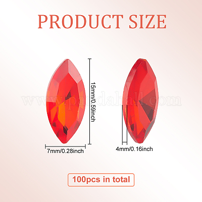 Strass En Forme D'œil De Chelot (marquise) - Lot De 100 - Dimensions 6x12mm, Dos Pointu - Pour Bijoux, Déco, Customisation - Couleur Violet
