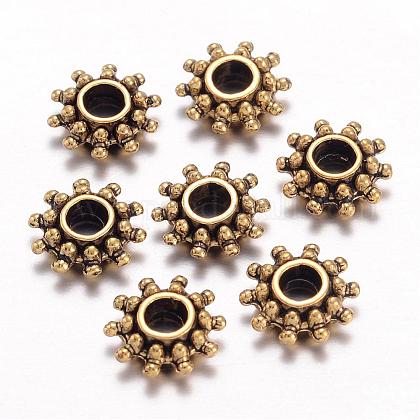 Tibetan Style Spacer Beads GLFH10384Y-NF-1