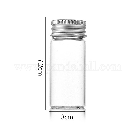 Botellas de vidrio transparente contenedores de abalorios CON-WH0085-75E-01-1