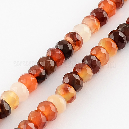 Brins de perles de pierre de cornaline naturelle teintes G-R186-08-1