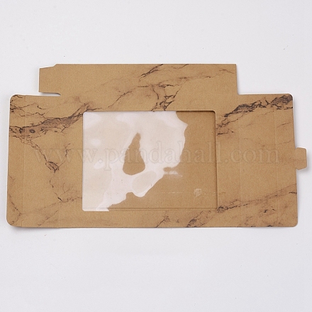 Coffrets cadeaux en papier motif texture marbre CON-WH0072-15A-1