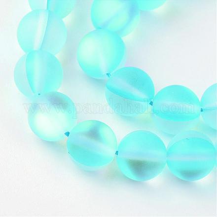 Chapelets de perles en pierre de lune synthétique G-R375-8mm-A04-1